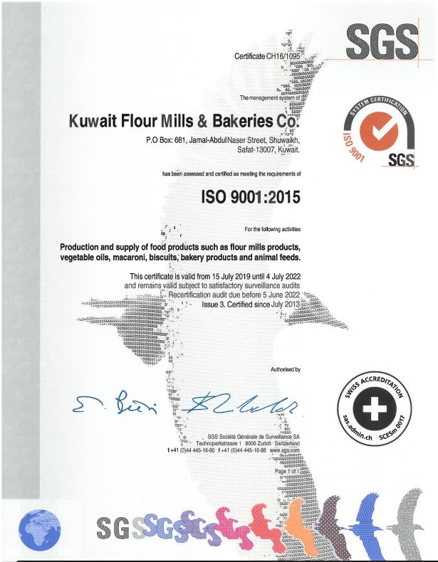 ISO 9001 - 2015 - valid till 2022